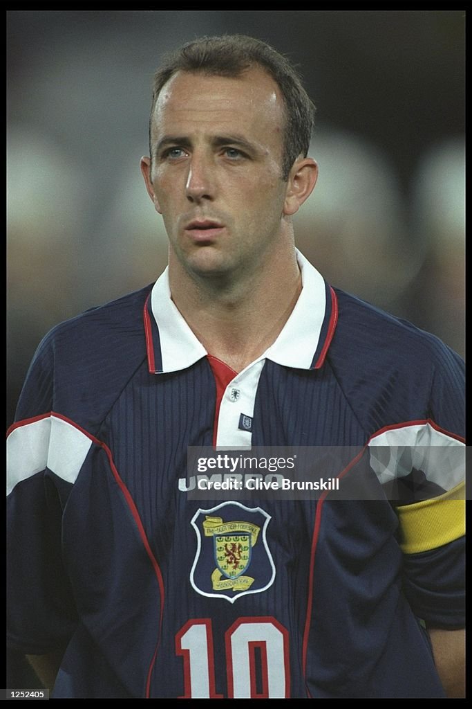 A portrait of Gary McAllister of Scotland