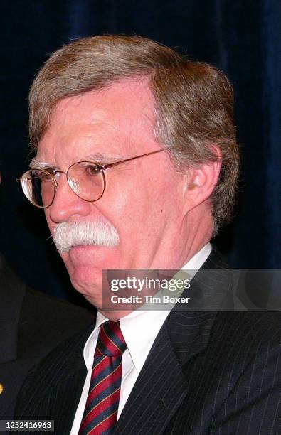 Close-up of American attorney and US Ambassador to the United Nations John Bolton during the Appeal of Conscience Foundation's 40th anniversary...