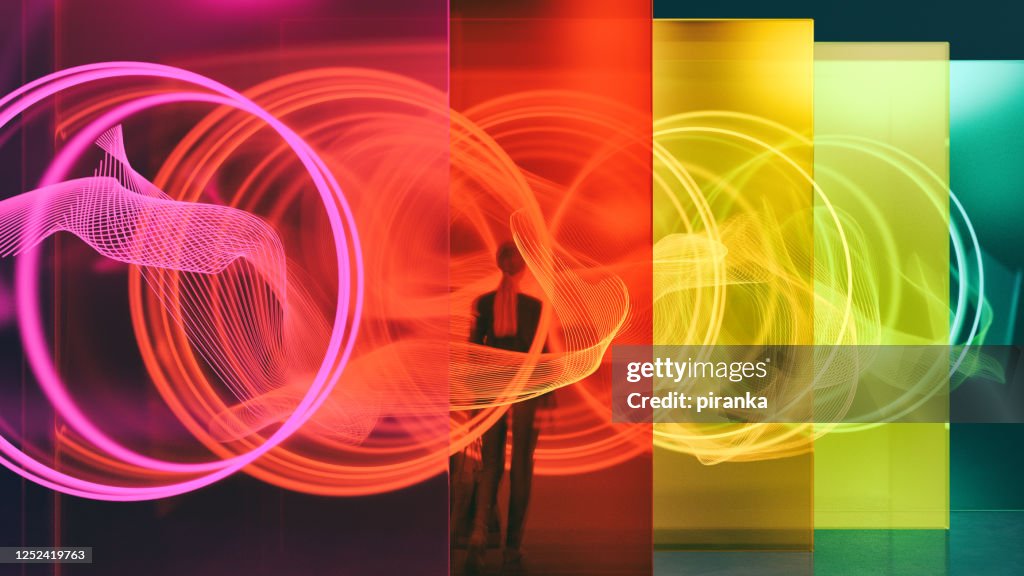 Illuminated glass wall
