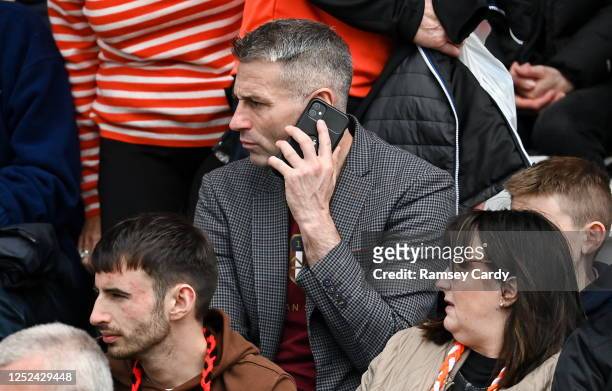 Monaghan , Ireland - 30 April 2023; Derry manager Rory Gallagher during the Ulster GAA Football Senior Championship Semi Final match between Armagh...