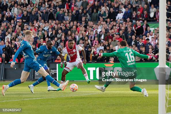 ROTTERDAM, NETHERLANDS - APRIL 30: Steven Bergwijn of Ajax during the Dutch  TOTO KNVB Cup final match between Ajax and PSV at Stadion Feijenoord on  April 30, 2023 in Rotterdam, Netherlands (Photo