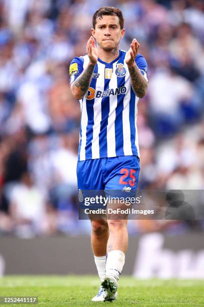 Otavio of FC Porto gestures during the Liga Portugal Bwin match between FC Porto and Boavista at Estadio do Dragao on April 30, 2023 in Porto,...