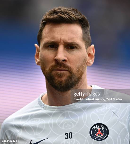 Lionel Messi during the Ligue 1 match between Paris Saint-Germain and FC Lorient at Parc des Princes on April 30, 2023 in Paris, France.