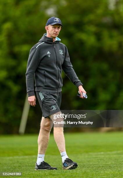 Dublin , Ireland - 1 May 2023; Head coach Leo Cullen during a Leinster Rugby squad training session at UCD in Dublin.