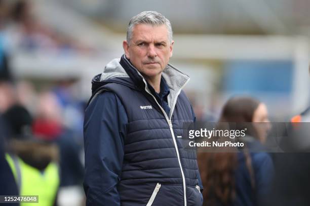 Hartlepool United manager John Askey during the Sky Bet League 2 match between Hartlepool United and Barrow at Victoria Park, Hartlepool on Saturday...