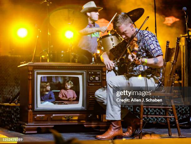 Tyler Childers perform on the Palomino Stage at the three-day Stagecoach Country Music Festival at the Empire Polo Club in Indio Sunday, April 30,...