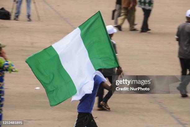 Workers in Nigeria gather at the Eagle Square, Federal Capital Territory, in Abuja, on may 01 to join their counterparts around the world mark this...