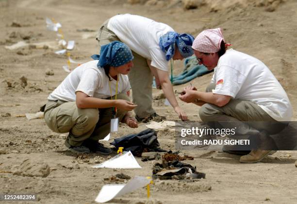 Forensic experts Ambika Flavel from Australia , Britain's Joanna Lever and London City police officer Alison , who wishes to remain unidentified,...