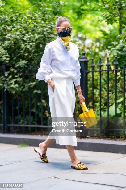 Olivia Palermo is seen in Brooklyn on June 25, 2020 in New York City.