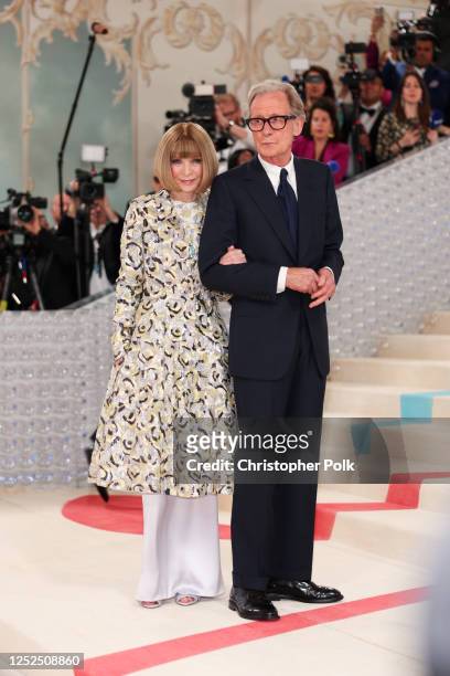 Anna Wintour and Bill Nighy at the 2023 Met Gala: Karl Lagerfeld: A Line of Beauty held at the Metropolitan Museum of Art on May 1, 2023 in New York,...