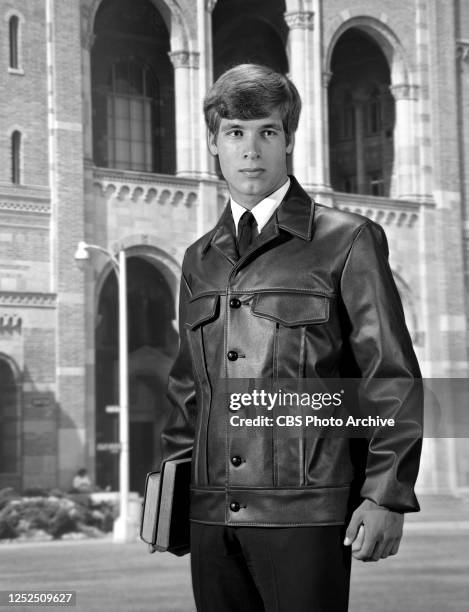 My Three Sons. A CBS television family sitcom.My Three Sons actor Don Grady wears fall fashion, a leather jacket. September 8, 1966.