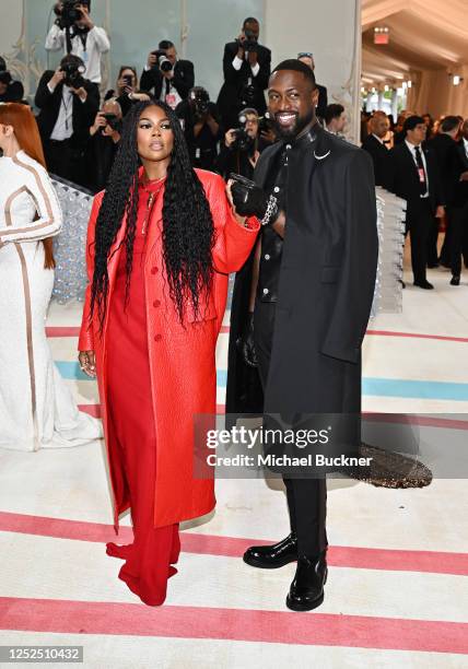 Gabrielle Union and Dwyane Wade at the 2023 Met Gala: Karl Lagerfeld: A Line of Beauty held at the Metropolitan Museum of Art on May 1, 2023 in New...