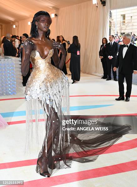 Anoki Modelo US model Anok Yai arrives for the 2023 Met Gala at the Metropolitan ...