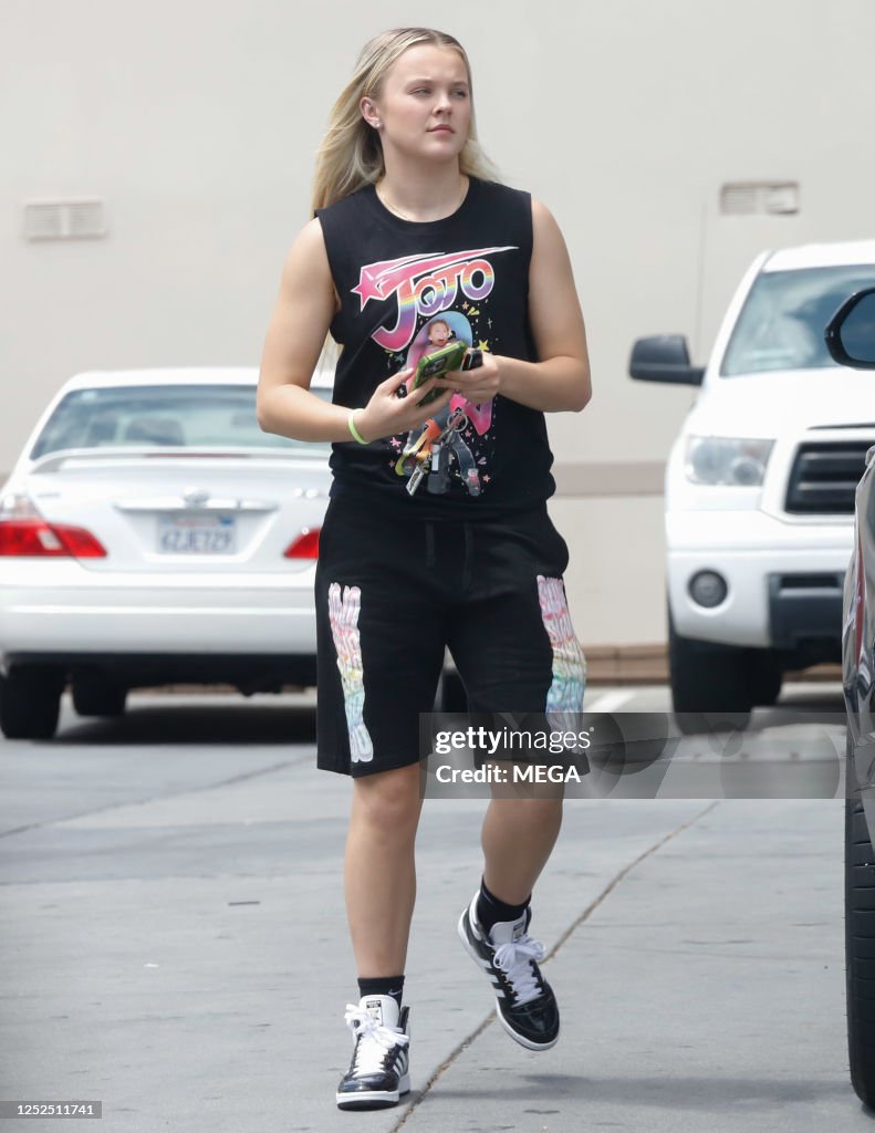 JoJo Siwa is seen on May 01, 2023 in Los Angeles, California. News