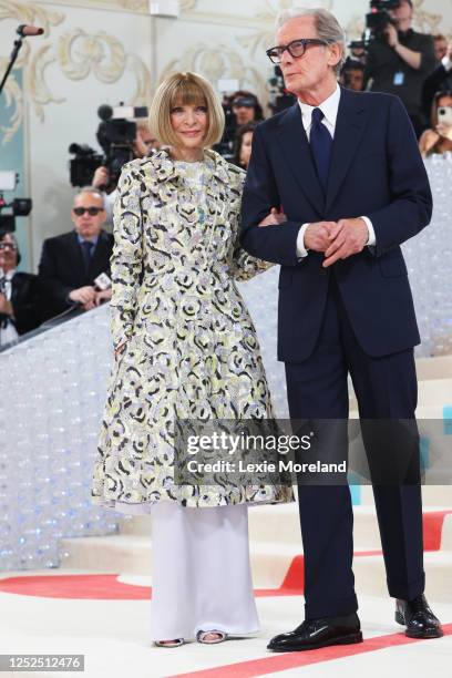 Anna Wintour and Bill Nighy at the 2023 Met Gala: Karl Lagerfeld: A Line of Beauty held at the Metropolitan Museum of Art on May 1, 2023 in New York,...