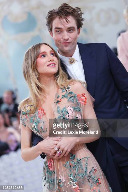 Robert Pattinson and Suki Waterhouse at the 2023 Met Gala: Karl Lagerfeld: A Line of Beauty held at the Metropolitan Museum of Art on May 1, 2023 in...