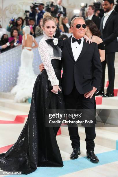 Emily Blunt and Michael Kors at the 2023 Met Gala: Karl Lagerfeld: A Line of Beauty held at the Metropolitan Museum of Art on May 1, 2023 in New...