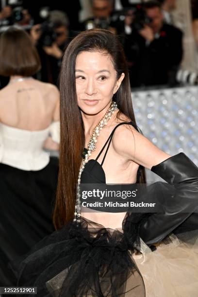 Vera Wang at the 2023 Met Gala: Karl Lagerfeld: A Line of Beauty held at the Metropolitan Museum of Art on May 1, 2023 in New York, New York.