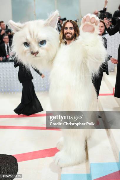 Jared Leto at the 2023 Met Gala: Karl Lagerfeld: A Line of Beauty held at the Metropolitan Museum of Art on May 1, 2023 in New York, New York.