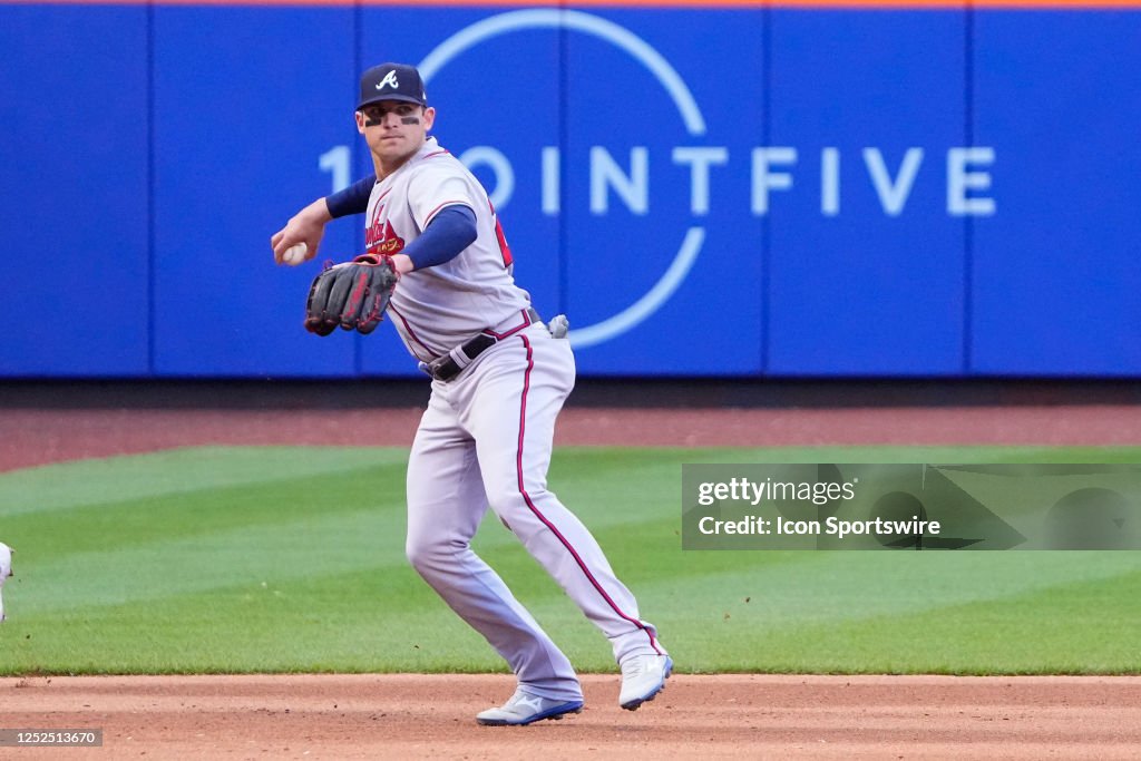 Austin Riley Third Base Atlanta Braves Third Baseman Austin Riley throws out New York Mets ...