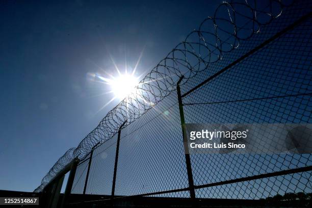 Represa CA Razor wire tops a fence near the Short-Term Restricted Housing Unit at California State Prison, Sacramento. The unit is for prisoners in...