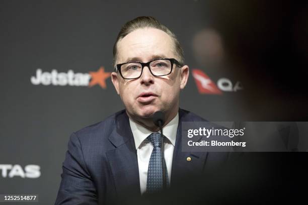 Alan Joyce, outgoing chief executive officer of Qantas Airways Ltd., during a news conference in Sydney, Australia, on Tuesday, May 2, 2023. Qantas...