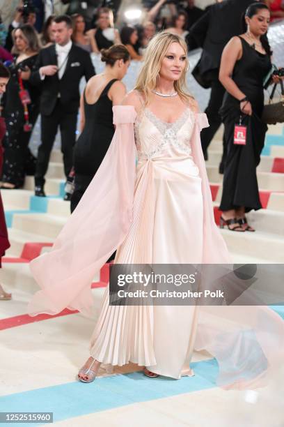 Kate Moss at the 2023 Met Gala: Karl Lagerfeld: A Line of Beauty held at the Metropolitan Museum of Art on May 1, 2023 in New York, New York.