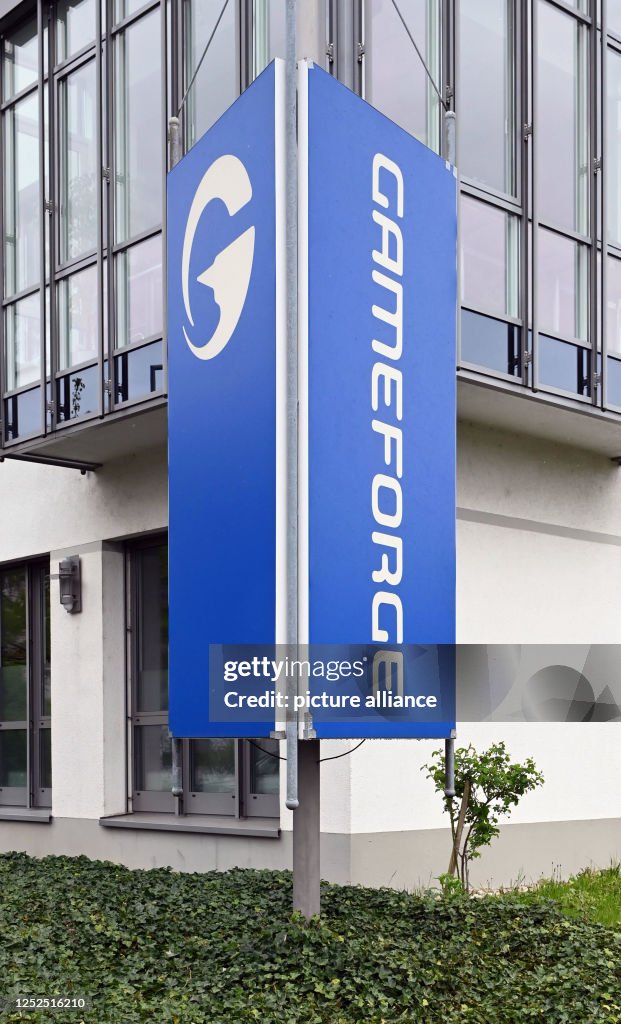 Exterior shot and logo of the company Gameforge, which is a provider ...