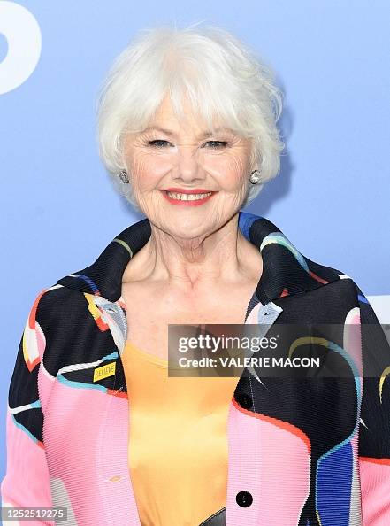 British actress Annette Badland arrives for the Ted Lasso Day event ...