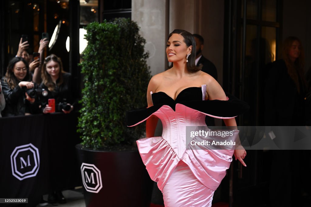 Ashley Graham departs The Mark Hotel to attend the 2023 Met Gala