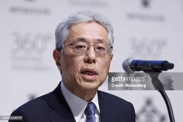 Kenichi Hori, president and chief executive officer of Mitsui & Co., speaks during a news conference in Tokyo, Japan, on Tuesday, May 2, 2023. Mitsui...