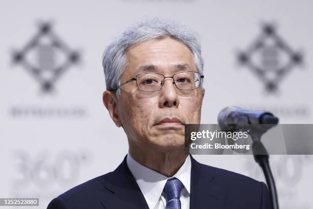 Kenichi Hori, president and chief executive officer of Mitsui & Co., attends a news conference in Tokyo, Japan, on Tuesday, May 2, 2023. Mitsui & Co....