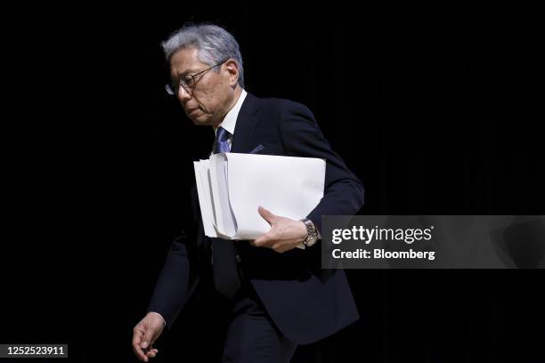 Kenichi Hori, president and chief executive officer of Mitsui & Co., departs a news conference in Tokyo, Japan, on Tuesday, May 2, 2023. Mitsui & Co....