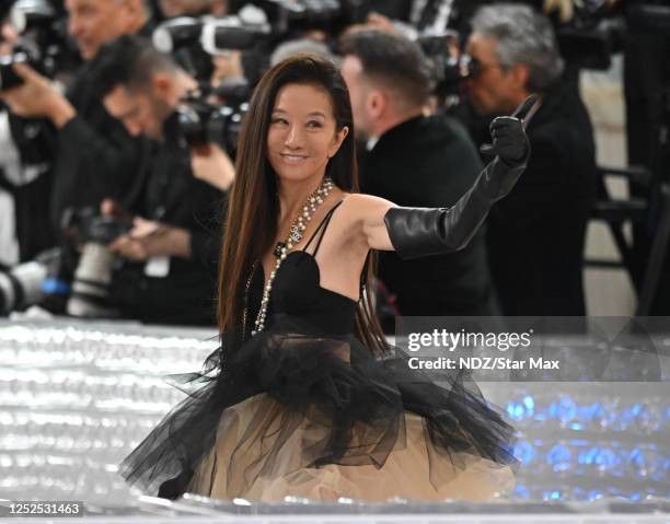 Vera Wang is seen at The 2023 Met Gala Celebrating "Karl Lagerfeld: A Line Of Beauty" at The Metropolitan Museum of Arton May 1, 2023 in New York...