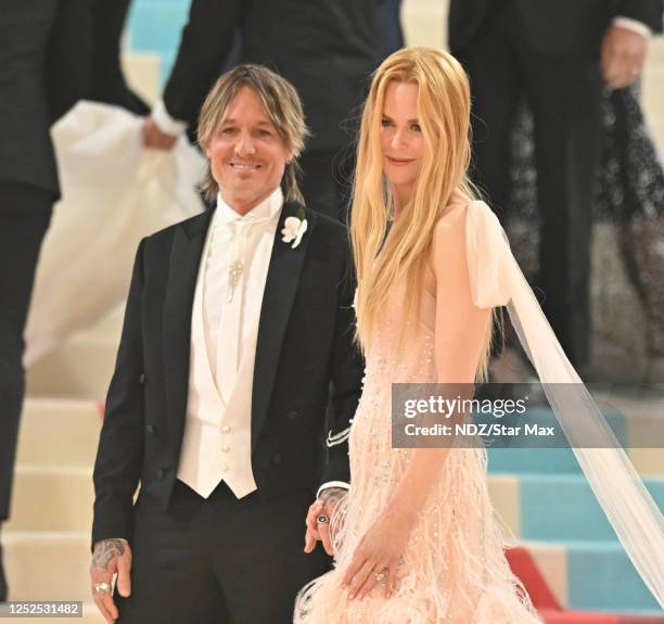 Keith Urban and Nicole Kidman are seen at The 2023 Met Gala Celebrating "Karl Lagerfeld: A Line Of Beauty" at The Metropolitan Museum of Arton May 1,...