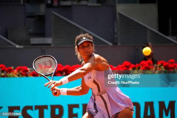 Mayar Sherif of Egypt during their match against Aryna Sabalenka of Belarus on Day Eight of the Mutua Madrid Open at La Caja Magica on 1st May, 2023...