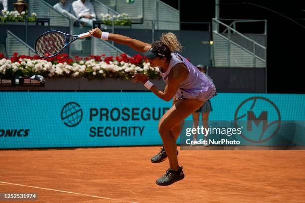 Mayar Sherif of Egypt during their match against Aryna Sabalenka of Belarus on Day Eight of the Mutua Madrid Open at La Caja Magica on 1st May, 2023...