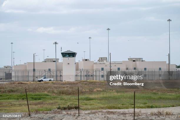 California State Prison in Corcoran, California, US, on Monday, May 1, 2023. Tulare Lake, the long dormant lake that made a surprise comeback in...