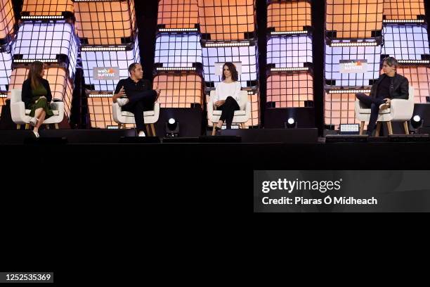 Rio de Janeiro , Brazil - 2 May 2023; Speakers, from left, Edith Yeung, General Partner, Race Capital, Eric Acher, Founder & Managing General...