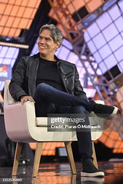 Rio de Janeiro , Brazil - 2 May 2023; Ricardo Amorim, Co-founder, AAA Inovação on Centre Stage during day one of Web Summit Rio 2023 at Riocentro in...