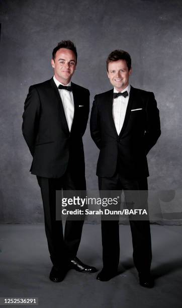 Tv presenters Anthony McPartlin and Declan Donnelly aka Ant & Dec are photographed for BAFTA on May 12, 2013 in London, England.