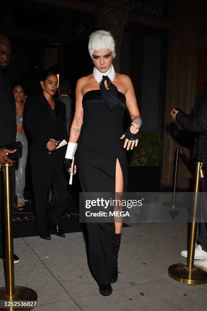 Cara Delevingne is seen leaving the Met Gala after party on May 1, 2023 in New York City.