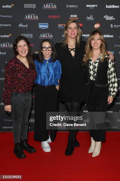 Rosie Jones , Lou Sanders and Flo & Joan attend the Audio & Radio Industry Awards at the Theatre Royal Drury Lane on May 2, 2023 in London, England.