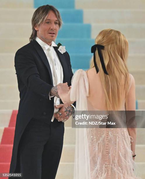 Nicole Kidman and Keith Urban are seen at The 2023 Met Gala celebrating "Karl Lagerfeld: A Line Of Beauty"on May 1, 2023 in New York City.