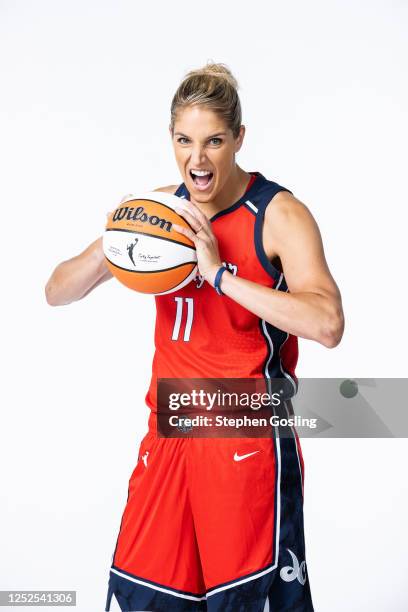 Elena Delle Donne of the Washington Mystics poses for a portrait during WNBA Media Day at Entertainment and Sports Arena on May 1, 2023 in...