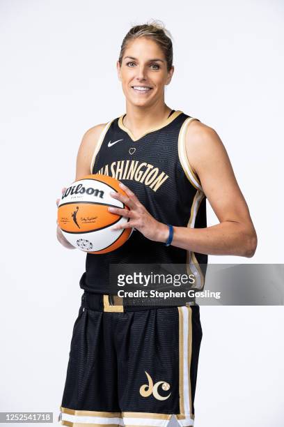 Elena Delle Donne of the Washington Mystics poses for a portrait during WNBA Media Day at Entertainment and Sports Arena on May 1, 2023 in...