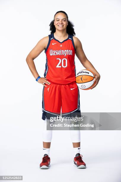 Kristi Toliver of the Washington Mystics poses for a portrait during WNBA Media Day at Entertainment and Sports Arena on May 1, 2023 in Washington,...