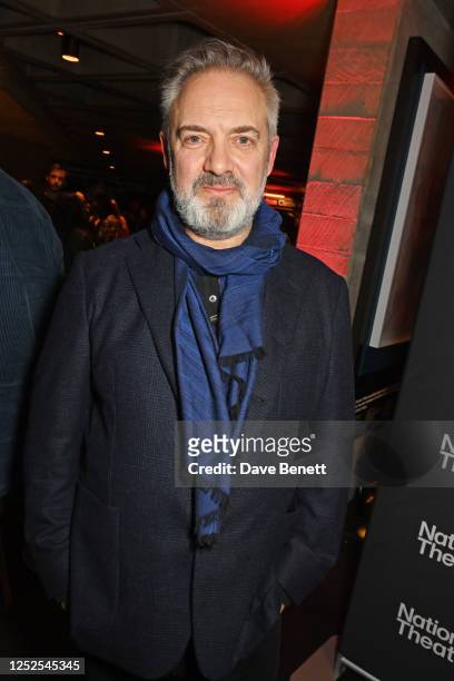Sir Sam Mendes attends the press night after party for "The Motive And The Cue" at The National Theatre on May 2, 2023 in London, England.