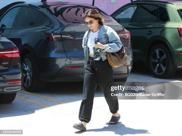 Lucy Hale is seen on May 02, 2023 in Los Angeles, California.