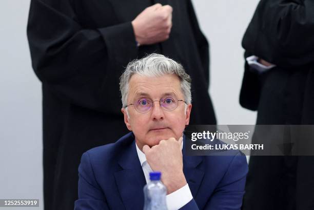 Rupert Stadler, former CEO of German car manufacturer Audi, sits in the courtroom during his trial at the regional court, in Munich, southern...